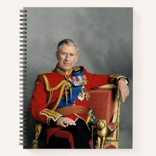 Fotovergrößerung von König Charles III Notizblock