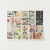 Fotovorlage 20 Collage Personalisiert Wandteppich (Vorderseite (Horizontal))