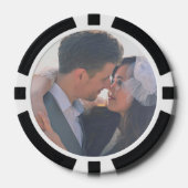 Fotovorlage der Braut und des Bräutigams Pokerchips (Vorderseite)