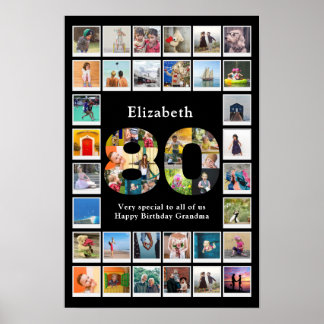 Fotovorlage für die 80. Geburtstagsfamilie - Vorga Poster