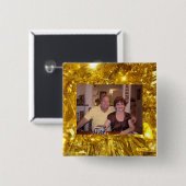 Fotovorlage mit Goldrahmen-Taste Button (Vorne & Hinten)