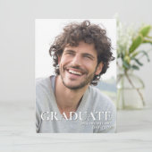 Fotovorlage Moderner Abschluss Paty Feier Einladung (Stehend Vorderseite)