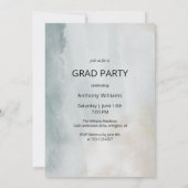 Fotovorlage Moderner Abschluss Paty Feier Einladung (Rückseite)