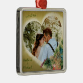 Fotovorlage Personalisiert Gold Ornament Aus Metall (Rechts)