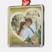 Fotovorlage Personalisiert Gold Ornament Aus Metall (Links)