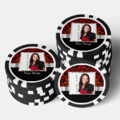 Fotovorlage rot und schwarz pokerchips (Stapel)