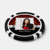 Fotovorlage rot und schwarz pokerchips (Einzeln)