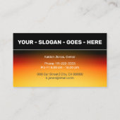 Fotovorlage Schwarz-Bright Orange Auto Service Visitenkarte (Rückseite)