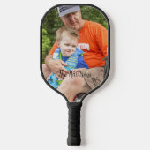 Fotovorlage und benutzerdefiniertes Paddel-Textpad Pickleball Schläger (Rückseite)