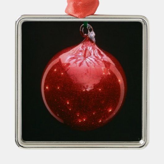 Fotovorlage Xmas Tree Decoration Silbernes Ornament (Vorne)