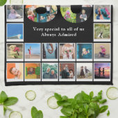 Fotovorlage zum 80. Geburtstag Geschirrtuch (Gefaltet)