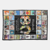 Fotovorlage zum 80. Geburtstag Geschirrtuch (Horizontal)