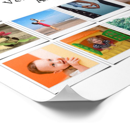 Fotovorlage zum 80. Geburtstag Poster (Ecke)