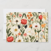 FotoWhimsical Wildblume Meadow Wedding Save The Date (Rückseite)