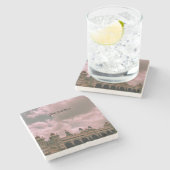 Fotowolken aus dem Mysore-Palast anpassbar Steinuntersetzer (Seitenansicht)