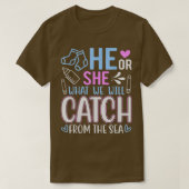 Fötus Baby-Se-Ereignis Er oder sie Geschlecht offe T-Shirt (Design vorne)