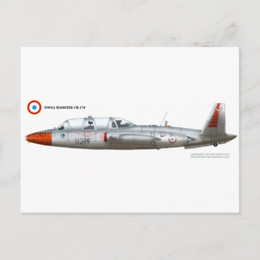 Fouga Magister CM.170 Postkarte (Vorderseite)