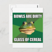 Foul Bachelor Froschglas Postkarte (Vorne/Hinten)