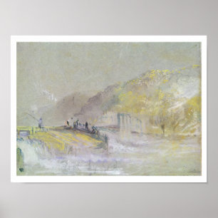 Foul by God: Flusslandschaft mit Angeln Poster