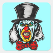 Foul Evil Clown Quadratischer Aufkleber (Vorderseite)