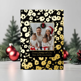 Foulfeskard Template 2 Foto Schwarzes Gold Folien Feiertagskarte