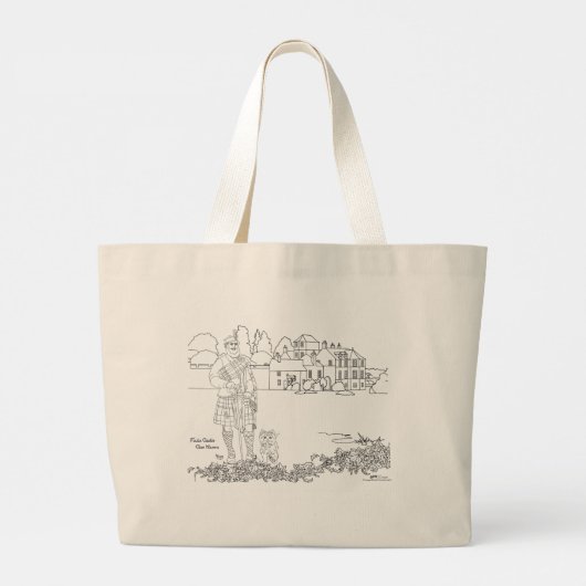 Foulis Castle Scotland Tote Bag Jumbo Stoffbeutel (Rückseite)