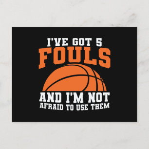 Fouls Basketball Basketball-Design Postkarte