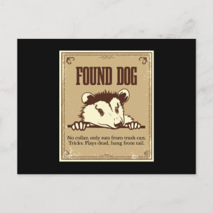 Found Dog Opossum Gopher Postkarte