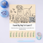 Found Great Dane Template Tear Off  Flyer (Einzeln)