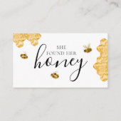 Found Her Honey Bee Bridal Shower Recipe Request Begleitkarte (Rückseite)