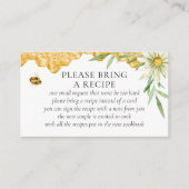Found Her Honey Bee Bridal Shower Recipe Request  Begleitkarte (Vorderseite)