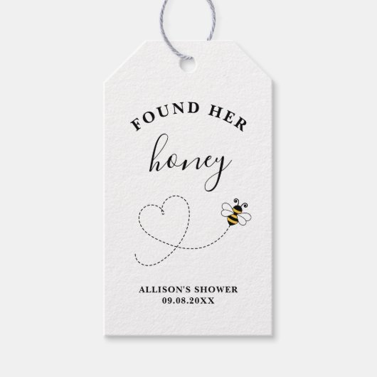 Found Her Honey Junggesellinnenabschied oder Hochz Geschenkanhänger (Vorderseite)