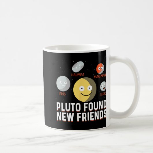 Found New Friends Dwarf Planets Astronomy Kids  Kaffeetasse (Rechts)