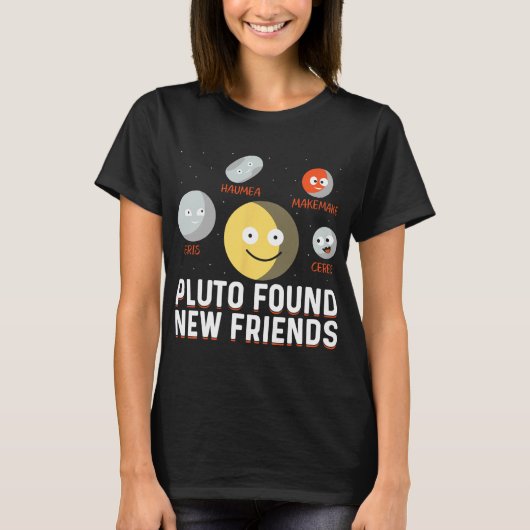 Found New Friends Dwarf Planets Astronomy Kids T-Shirt (Vorderseite)