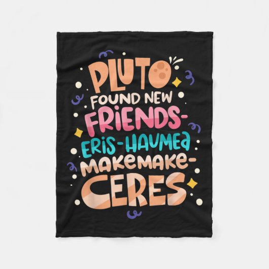 Found New Friends Funny Science Quotes Planets Fleecedecke (Vorderseite)