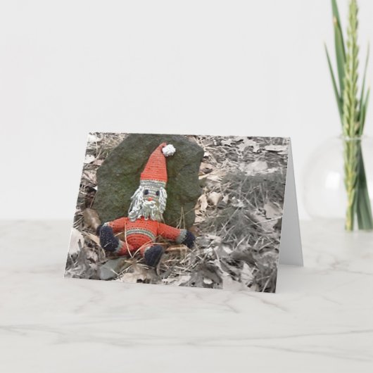Found Santa Doll Feiertagskarte (Vorderseite)