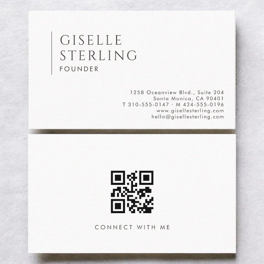 Founder Modern Professional QR Code Visitenkarte