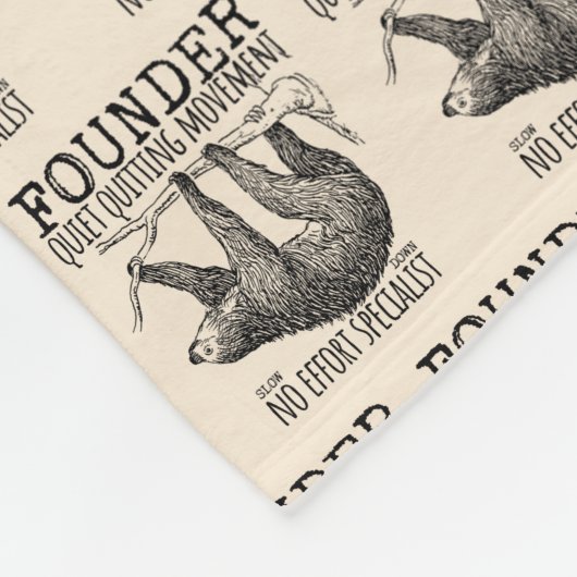Founder Quiet Quitting Movement Cute Sloth Fleecedecke (Ecke)