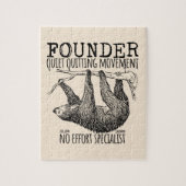Founder Quiet Quitting Movement Cute Sloth Puzzle (Vertikal)