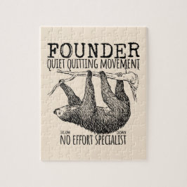 Founder Quiet Quitting Movement Cute Sloth Puzzle