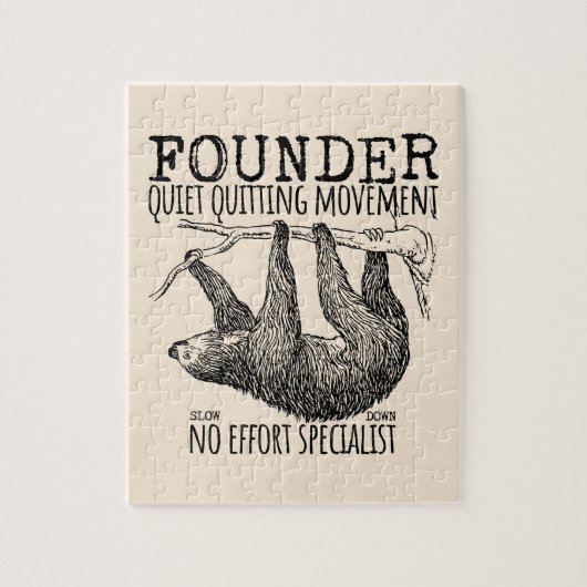 Founder Quiet Quitting Movement Cute Sloth Puzzle (Vertikal)