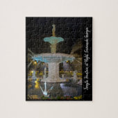 Fountain at Night in Savannah GA Puzzle (Vertikal)