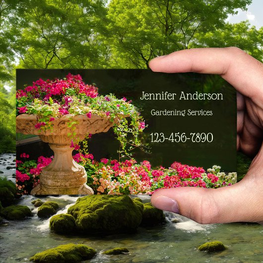 Fountain Blume Garden Business Card Visitenkarte