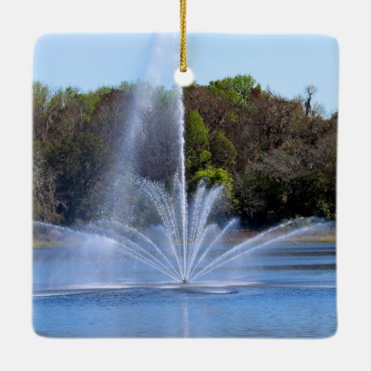 Fountain On A Pond Keramikornament (Rückseite)