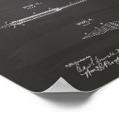 Fountain Pen 1893 Patentenkabine Poster (Ecke)
