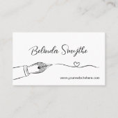Fountain Pen Heart Swash Romance Author Visitenkarte (Vorderseite)