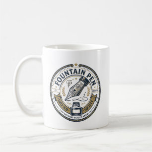 Fountain Pen Society - Elegante Minimalistische Fe Kaffeetasse