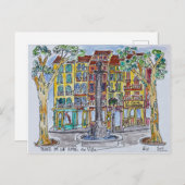 Fountain Place de l'Hotel de Ville Postkarte (Vorne/Hinten)