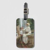 Fountain Villa Torlonia Frascati, Italien, von Sar Gepäckanhänger (Vorderseite Vertikal)