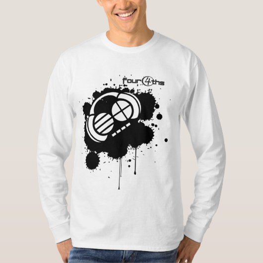 Four4ths_Black Fleck auf Weiß T-Shirt (Vorderseite)
